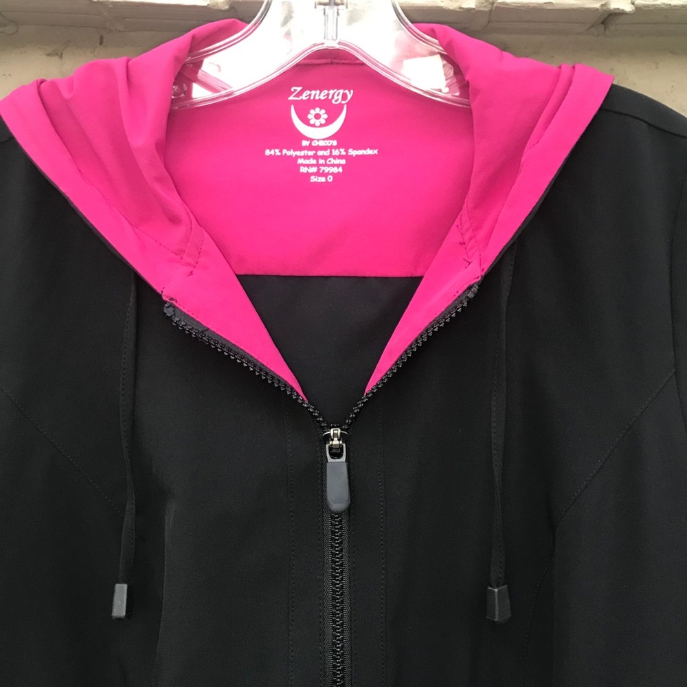 Women’s Zenergy by Chico’s Full Zip Hooded Jacket - Picture 3 of 16